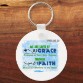 Opgeslagen door Grace door Faith Sleutelhanger (Voorkant)