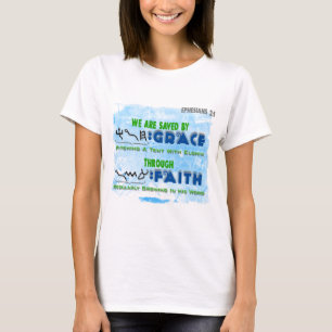 Opgeslagen door Grace door Faith T-shirt