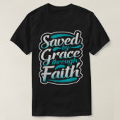 Opgeslagen door Grace door Faith T Shirt voor Chri (Design voorkant)
