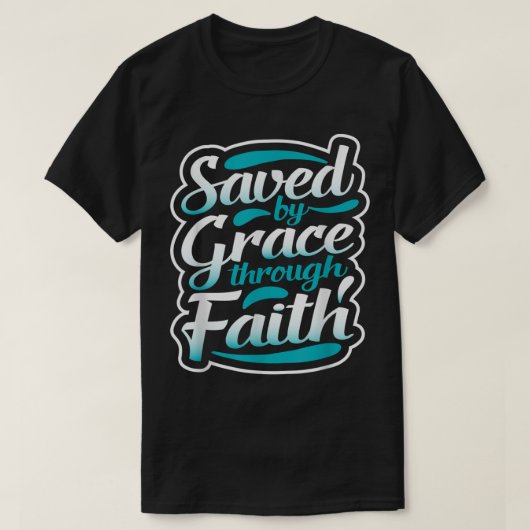 Opgeslagen door Grace door Faith T Shirt voor Chri (Design voorkant)