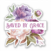 Opgeslagen door Grace Floral op maat gesneden viny Sticker (Voorkant)