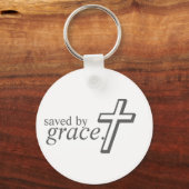 Opgeslagen door Grace in wit | Sleutelhanger (Voorkant)