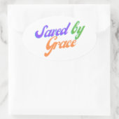 Opgeslagen door Grace Ovale Sticker (Tas)