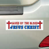 Opgeslagen door het bloed bumpersticker (Op auto)