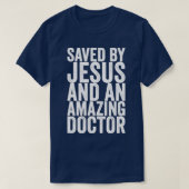 Opgeslagen door Jezus en een verbazingwekkende dok T-shirt (Design voorkant)