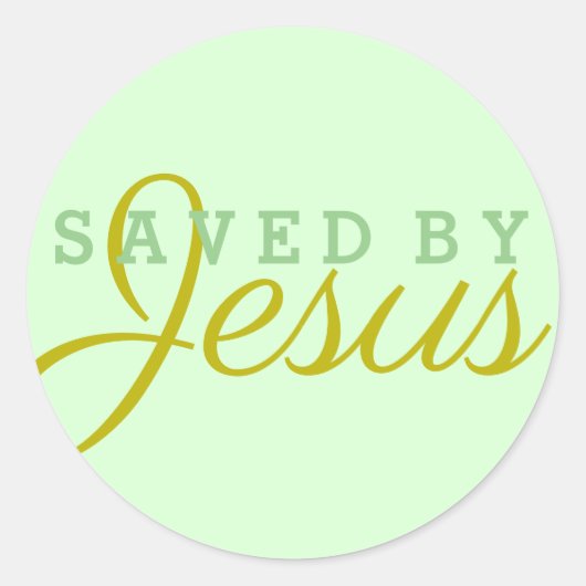 Opgeslagen door Jezus Ronde Sticker (Voorkant)