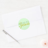 Opgeslagen door Jezus Ronde Sticker (Envelop)