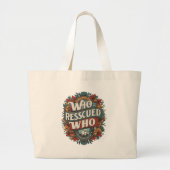 Opgeslagen door Paws Grote Tote Bag (Voorkant)