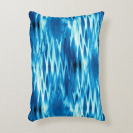 Opgeslagen gradiëntblauwe vormende abstracte werve accent kussen