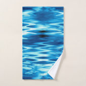 Opgeslagen gradiëntblauwe vormende abstracte werve bad handdoek (Handdoek)
