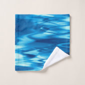 Opgeslagen gradiëntblauwe vormende abstracte werve bad handdoek (Wasdoekje)