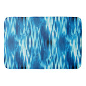 Opgeslagen gradiëntblauwe vormende abstracte werve badmat (Voorkant)