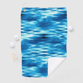 Opgeslagen gradiëntblauwe vormende abstracte werve golfhanddoek (Insitu)