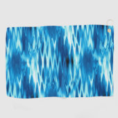 Opgeslagen gradiëntblauwe vormende abstracte werve golfhanddoek (Horizontaal)