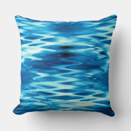 Opgeslagen gradiëntblauwe vormende abstracte whirl kussen