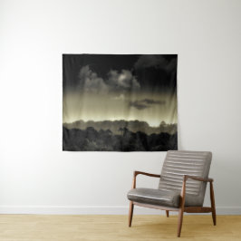 Opgeslagen in de cloud. wandkleed