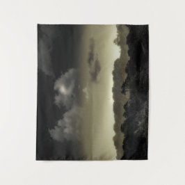 Opgeslagen in de cloud. wandkleed