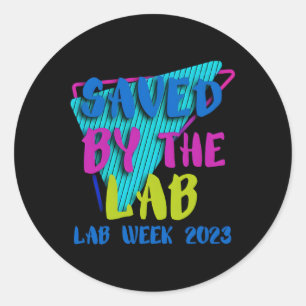 Opgeslagen in Lab Week 2023 Ronde Sticker