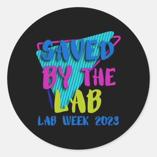Opgeslagen in Lab Week 2023 Ronde Sticker (Voorkant)