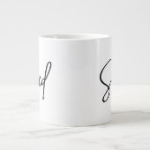 Opgeslagen Inspirerend quote Modern Script Grote Koffiekop (Voorkant)