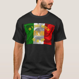 Opgeslagen Italiaans-Amerikaanse in goudletters T-shirt