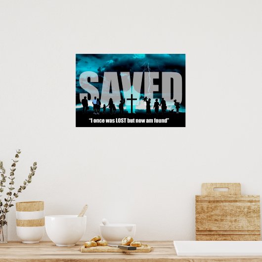 Opgeslagen Jezus Christus Christelijk verlies gevo Poster (Keuken)