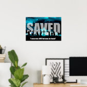 Opgeslagen Jezus Christus Christelijk verlies gevo Poster (Thuiskantoor)