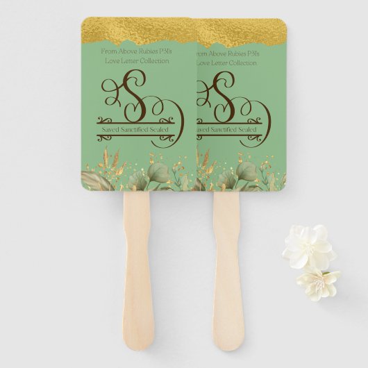 Opgeslagen (Liefde Letter-Collectie) Handwaaier (Voorkant en achterkant)