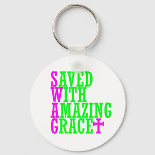 Opgeslagen met Amazing Grace SWAG Christelijke Sle Sleutelhanger