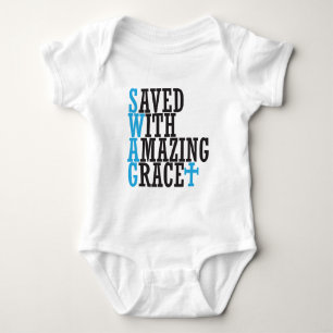 Opgeslagen met geweldige Grace SWAG Christelijke B Romper