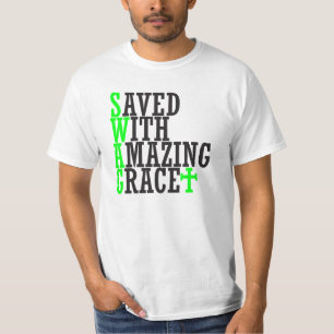 Opgeslagen met verbazingwekkende Grace SWAG Christ T-shirt