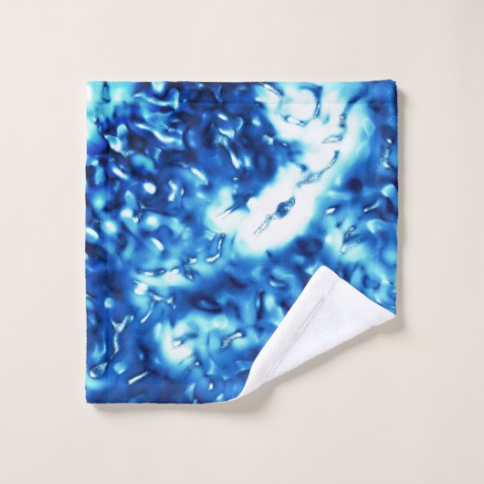 Opgeslagen opzichblauw ziet er uit als gevorst gla bad handdoek (Wasdoekje)