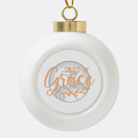 OPGESLAGEN PER GRACE KERAMISCHE BAL ORNAMENT (Voorkant)