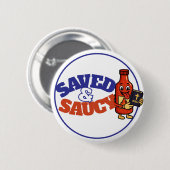 Opgeslagen & Saucy-Button Ronde Button 5,7 Cm (Voorkant /achterkant)