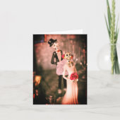 Opgeslagen Wenskaart Skeleton Wedding Design Kaart (Voorkant)