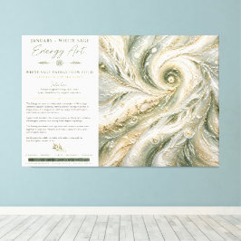 Opgespannen Canvas Print Januari — White Sage Ener