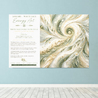 Opgespannen Canvas Print Januari — White Sage Ener