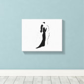 Opgespannen Canvas Print - Trouwen (Insitu (Houten vloer))