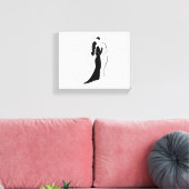 Opgespannen Canvas Print - Trouwen (Insitu (Woonkamer))
