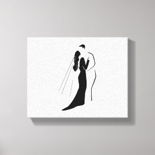 Opgespannen Canvas Print - Trouwen