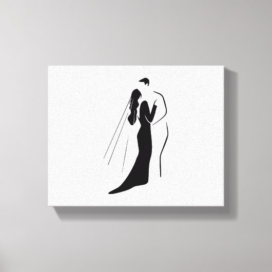Opgespannen Canvas Print - Trouwen (Voorkant)