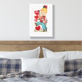 Opgespannen Canvas Print Valentijnsdag Vintage (Insitu (Slaapkamer))