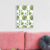 Opgespannen Canvasprint Abstract Groen Canvas Afdruk (Insitu (Woonkamer))