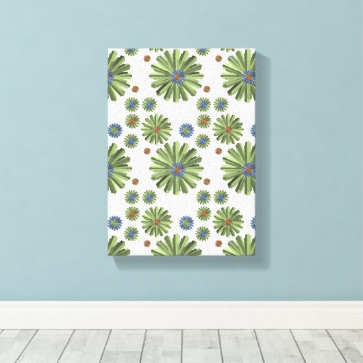 Opgespannen Canvasprint Abstract Groen Canvas Afdruk (Insitu (Houten vloer))