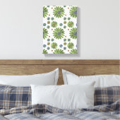 Opgespannen Canvasprint Abstract Groen Canvas Afdruk (Insitu (Slaapkamer))