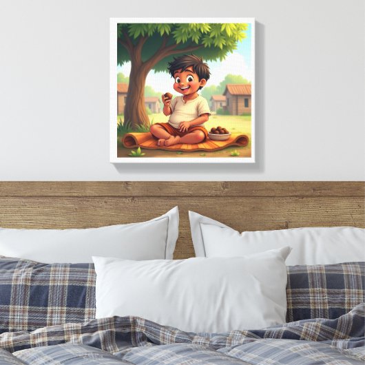 Opgespannen canvasprint canvas afdruk (Insitu (Slaapkamer))