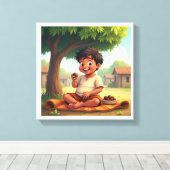 Opgespannen canvasprint canvas afdruk (Insitu (Houten vloer))