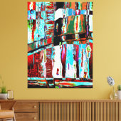 Opgespannen Canvasprint – Collapse Reflection Canvas Afdruk (Insitu (Woonkamer))