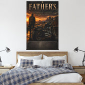 Opgespannen canvasprint Custom motorfiets vader Canvas Afdruk (Insitu (Slaapkamer))