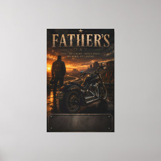 Opgespannen canvasprint Custom motorfiets vader Canvas Afdruk